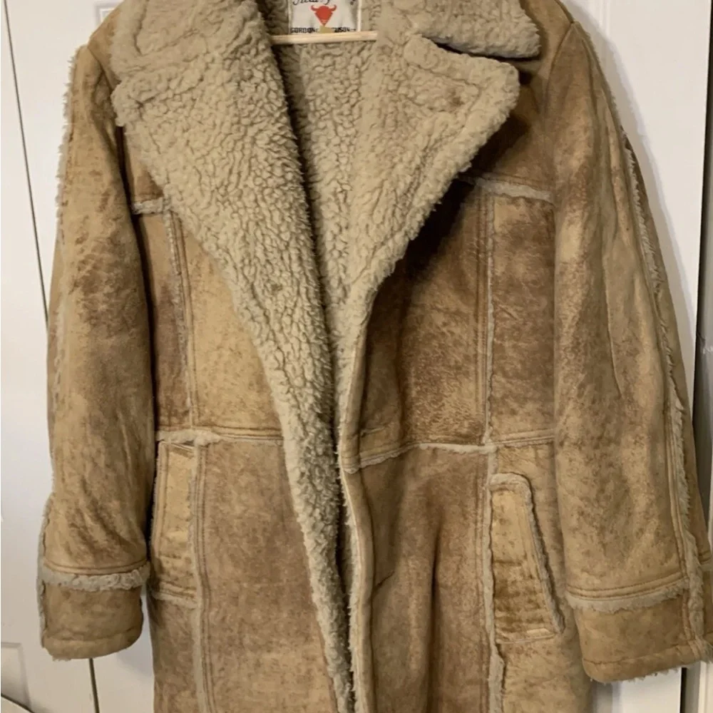 Field Stream mens 38 Cream Shearling Jacket‎ chore rancher Gordon & Ferguson co
